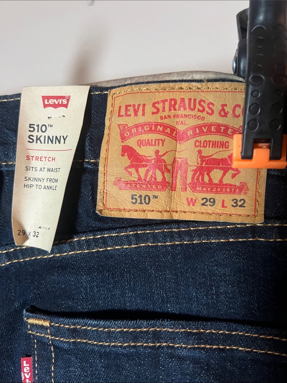 Levi's 510 Skinny Jeans - Dark Blue - Picture 3 of 3